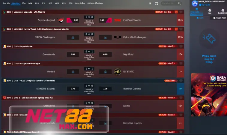 Esport Net88 có gì hay? Esport Net88 có gì hay?